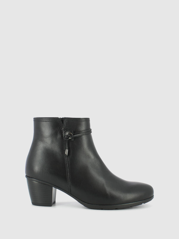 Black Zip Up Ankle Boots